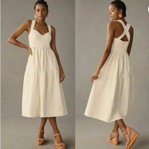 Anthropologie Forever That Girl Denim Sweetheart Dress Size Medium MSRP $170.00